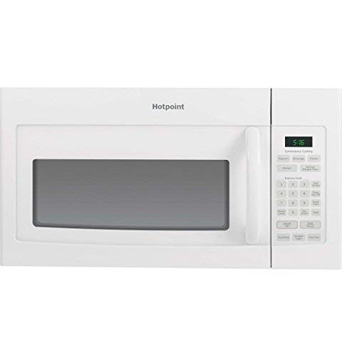 GE RVM5160DHWW Hotpoint Over-The-Range Microwave Oven, 1.6 Cubic ft., 950W, White