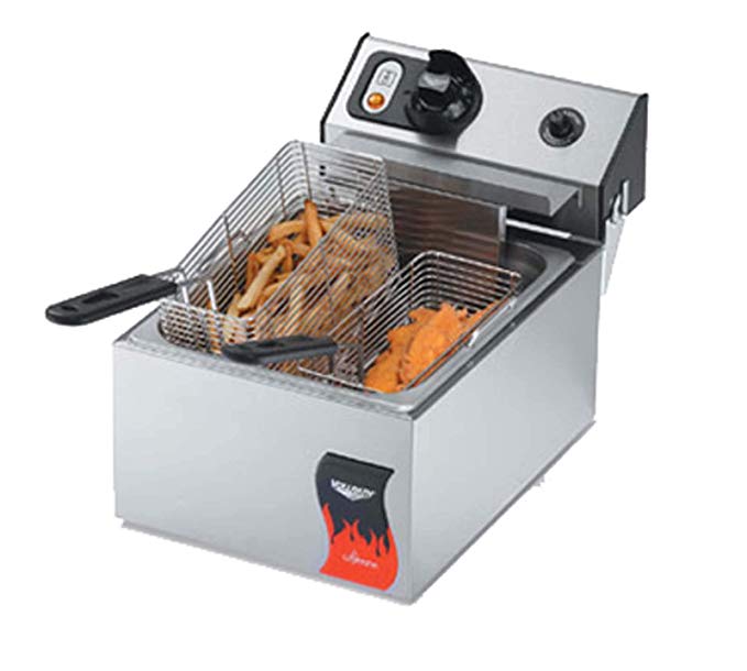 Vollrath (40706) 10 Lb. Standard-Duty 220V Electric Countertop Fryer - Cayenne Series