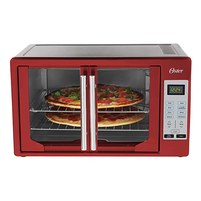 Oster TSSTTVFDDG-R French Door Toaster Oven, Red