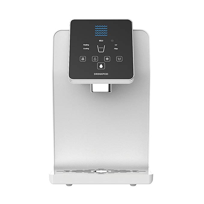 Drinkpod Bottleless Countertop Water Cooler 1000 Series with Ultra 3+ Filter & UV