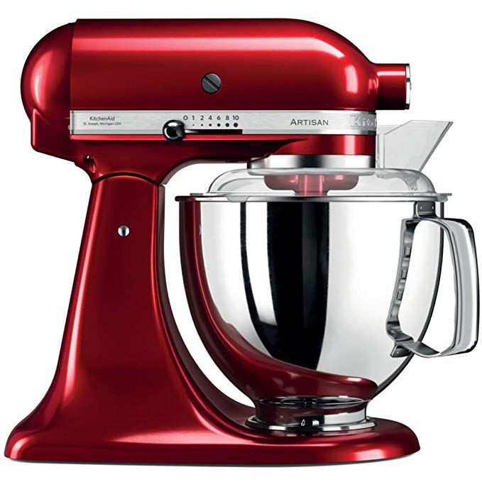 KitchenAid Artisan 5KSM175PSECA 5 Qt.Stand Mixer Candy Apple with TWO Bowls & Flex Edge Beater 220 VOLTS NOT FOR USA