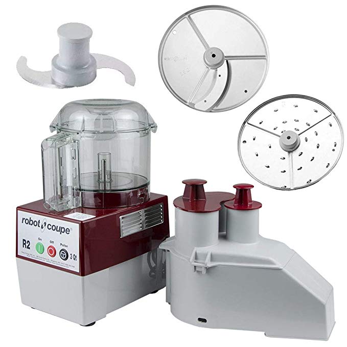 Robot Coupe R2N CLR Continuous Feed Combination Food Processor with 3-Quart Clear Polycarbonate Bowl, 1-HP, 120-Volts