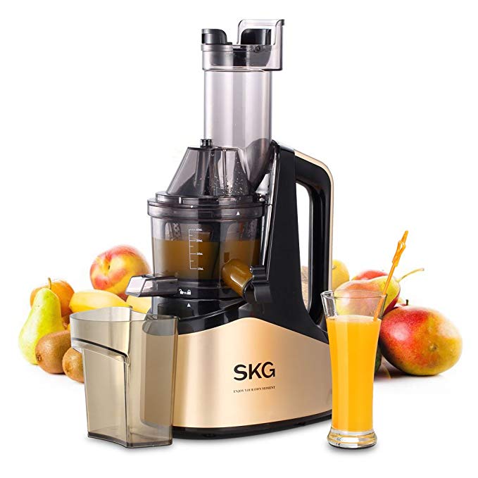 SKG Slow Masticating Juicer Extractor with Wide Chute (240W AC Motor, 43 RPMs, 3