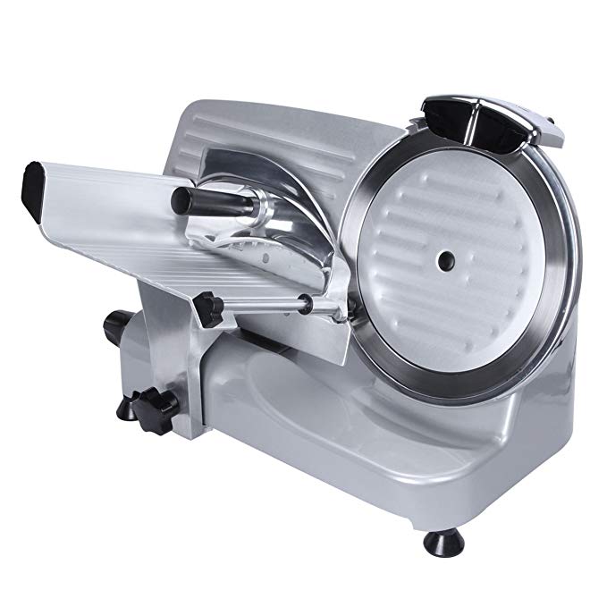 GHP Business/Home 200W 20.5''Lx15.25''Wx15''H Stainless Steel Electric Meat Slicer