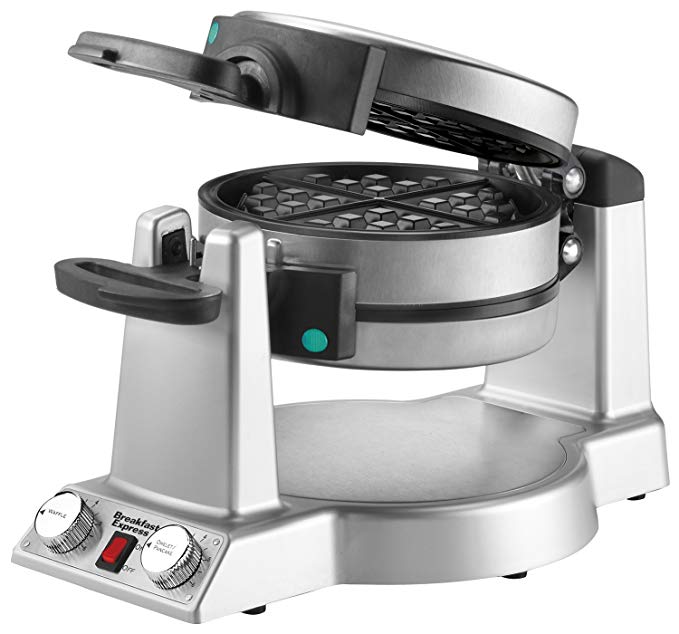 Waring WMR300 Belgian Waffle & Omelet Maker, Brushed Stainless Steel