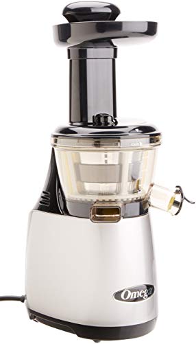 Omega Juicers VRT400HDS Vertical Masticating Juicer with Tap, Silver