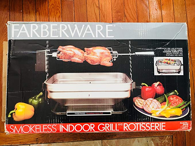 FARBERWARE SMOKELESS INDOOR GRILL ROTISSERIE ELECTRIC