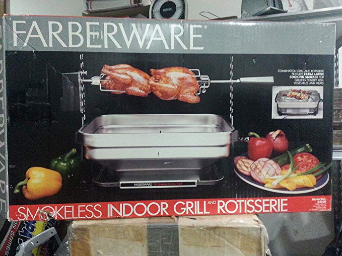 Faberware SMOKELESS INDOOR GRILL/ROTISSERIE/ Model R4400