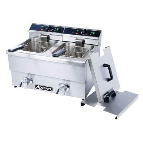 Adcraft Countertop Double Tank Deep Fryer with Faucet, 23 x 18 x 16 inch - 1 each.