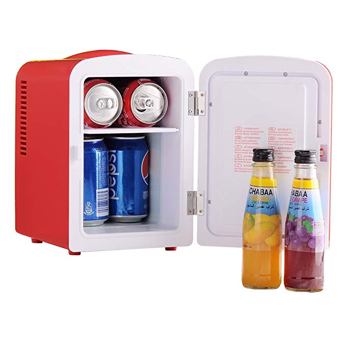 Generic Portable Mini Fridge Cooler and Warmer Auto Car AC & DC Compact Refrigerator for Boat Home Office ,Red