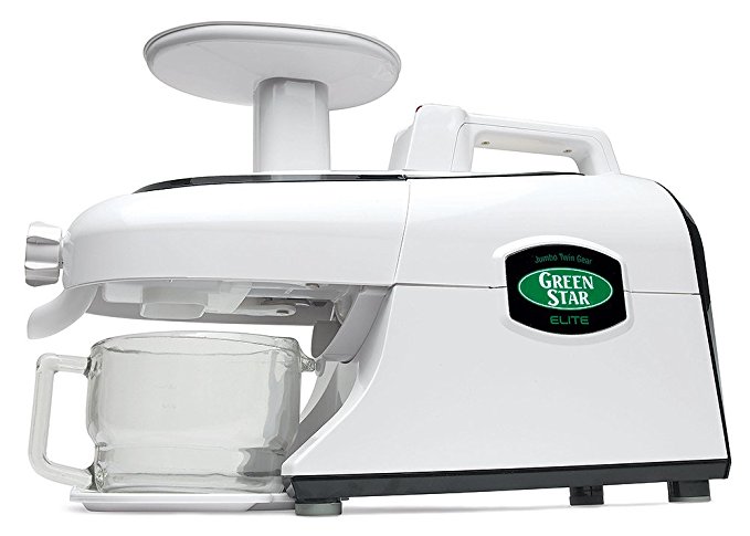 Tribest GSE-5000 Greenstar Elite Cold Press Complete Masticating Juicer, Juice Extractor with Jumbo Twin Gears, White