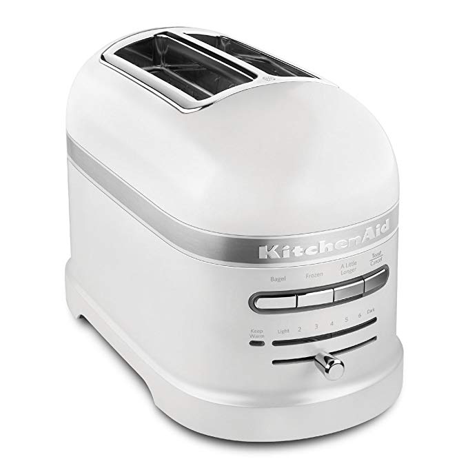 KitchenAid KMT2203FP Pro Line Series Frosted Pearl White 2-Slice Automatic Toaster