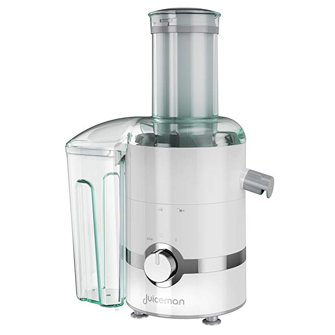 Juiceman JM3000 3-in-1 Total Electric Juicer, Juicer, Blender, & Citrus Juicer with 2L Removable Pulp Container & 24oz. Portable Personal Blending Jar (Travel Lid Included)