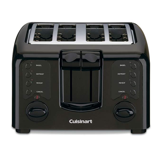 Cuisinart CPT-142BKFR REFURBISHED Compact 4-Slice Toaster, Black