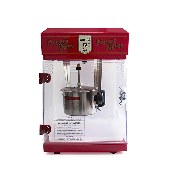 Waring Pro WPM25 Professional Popcorn Maker, Red