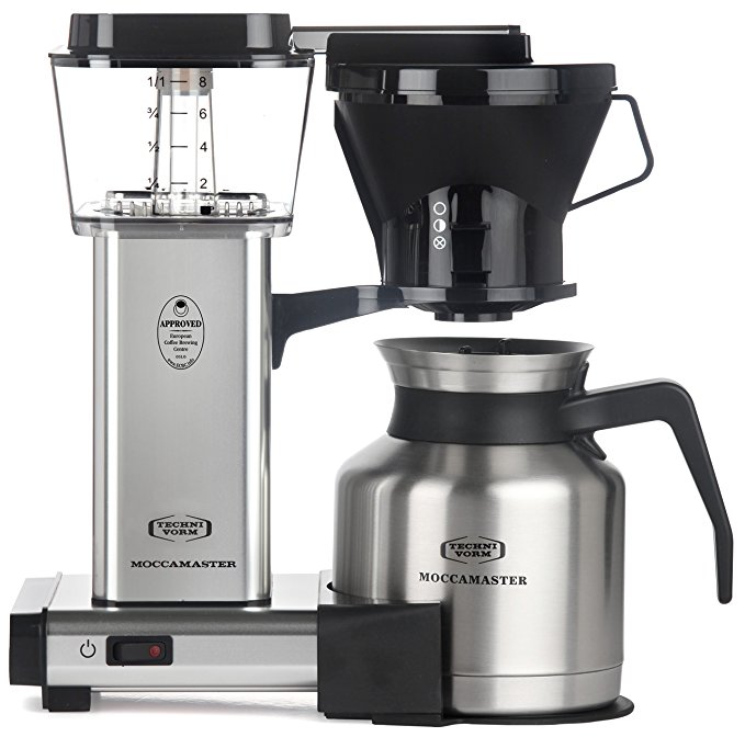 Technivorm Moccamaster 79212 Coffee Brewer, 32 oz, Polished Silver