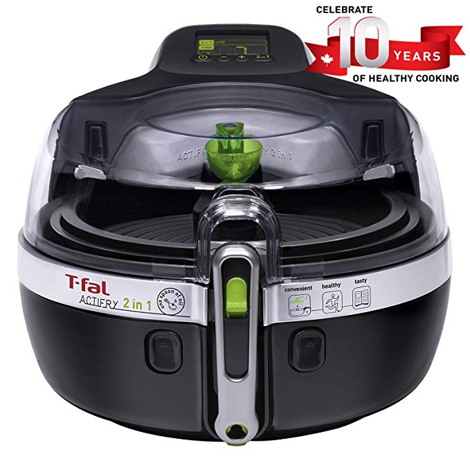 T-Fal YV960151 ActiFry 2 IN 1 Multi-Cooker, Black