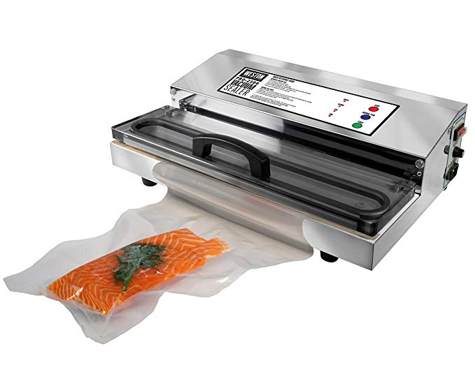 Weston Pro-2300 Commercial Grade Stainless Steel Vacuum Sealer (65-0201), Double Piston Pump