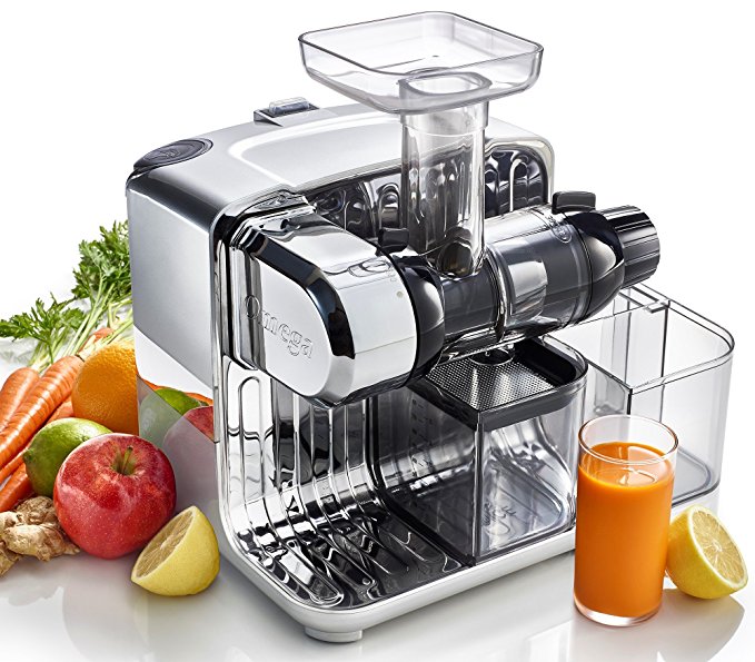 Omega CUBE300S Juice Cube Juicer, Silver, 1