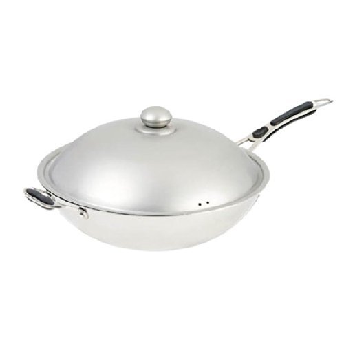 Adcraft Countertop Tri Ply Stainless Steel Induction Wok, 120 Volts - 1 each.