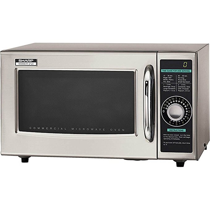 Sharp R-21LCF Medium-Duty Commercial Microwave (Dial Timer, 1000-Watts, 120-Volts)