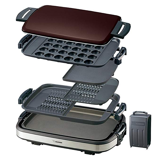 ZOJIRUSHI hot plate roast perforated + TAKOYAKI + plane + plane half plate EA-GV35-TD