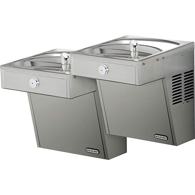 Elkay VRCTLR8SC Cooler Wall Mount Bi-Level Reverse ADA Vandal-Resistant, Non-Filtered 8 GPH Stainless