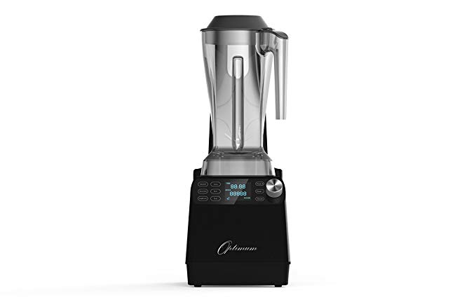 Optimum Vacuum Sealed Auto High-Speed Blender VAC2 with BPA-Free Components, Quiet Blender, Virtually No Foam, Heavy Duty Motor 2238W, Tamper Tool, 10 year Warranty (Black)