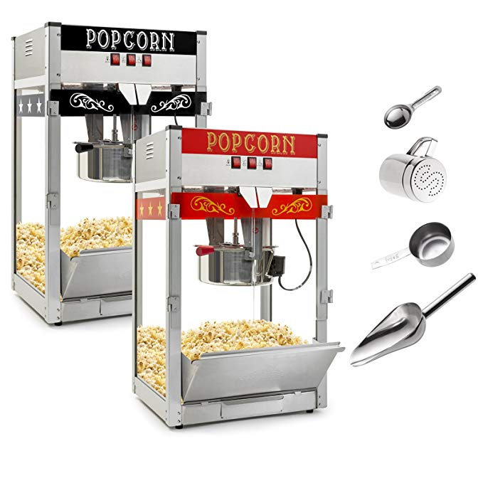 Olde Midway Commercial Popcorn Machine Maker Popper with Large 12-Ounce Kettle