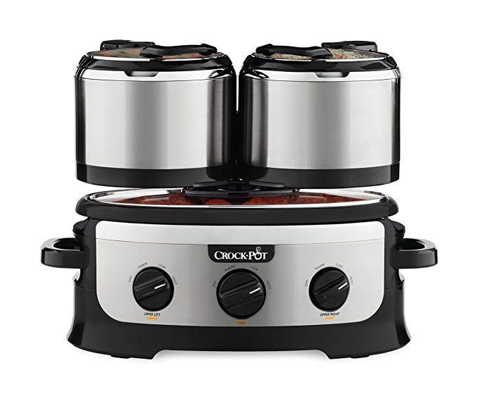 Crock-pot SCCPTOWER-S Swing and Serve Slow Cooker, Stainless, Steel