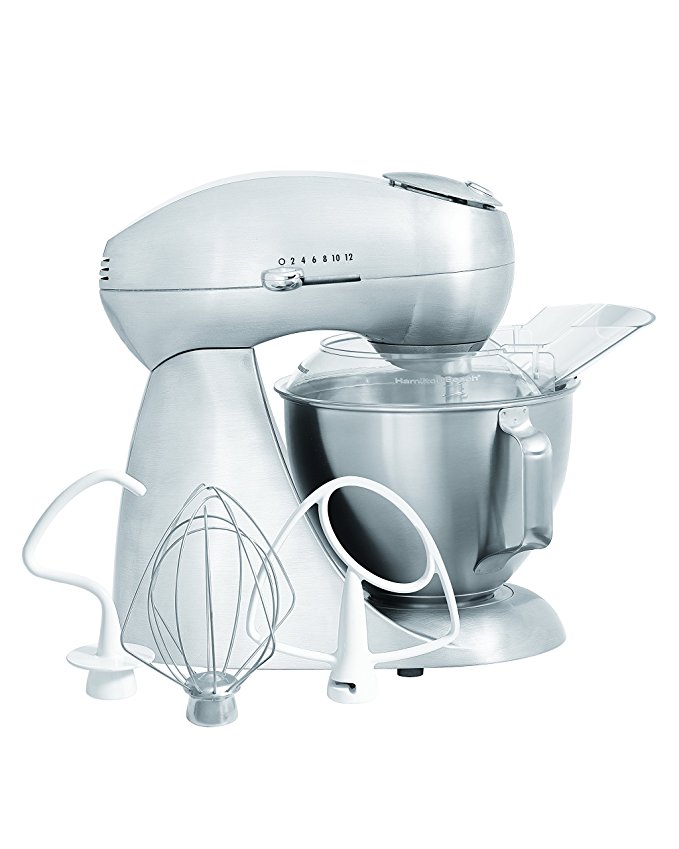 Hamilton Beach 63220 Eclectrics All-Metal 12-Speed Stand Mixer, Sterling